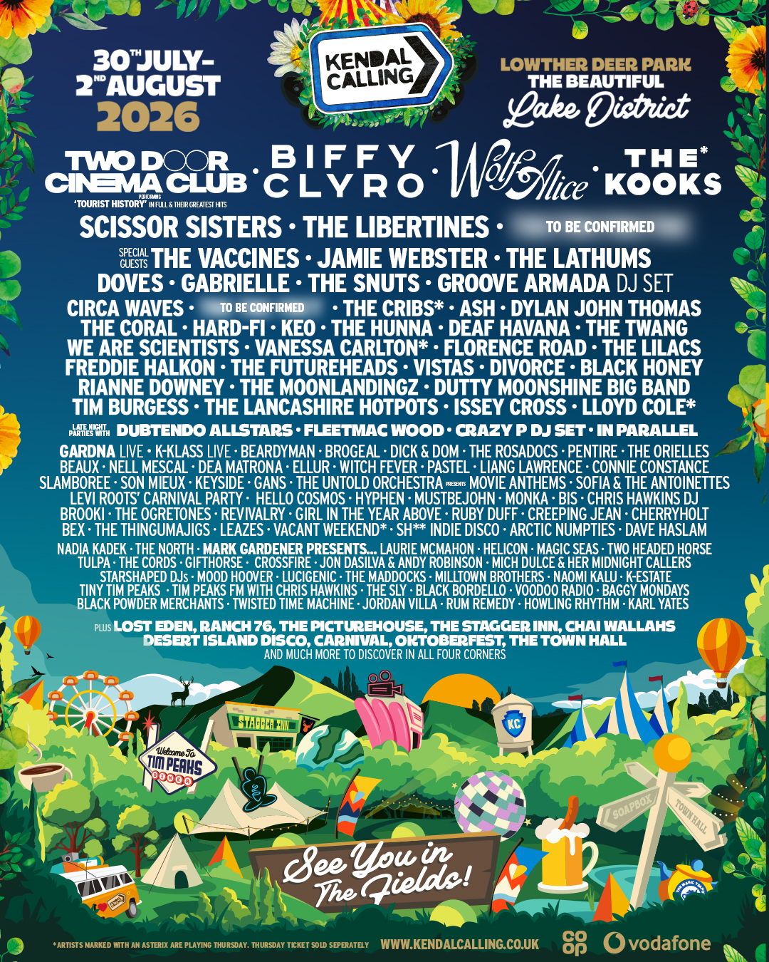 Kendal Calling 2026 line-up poster