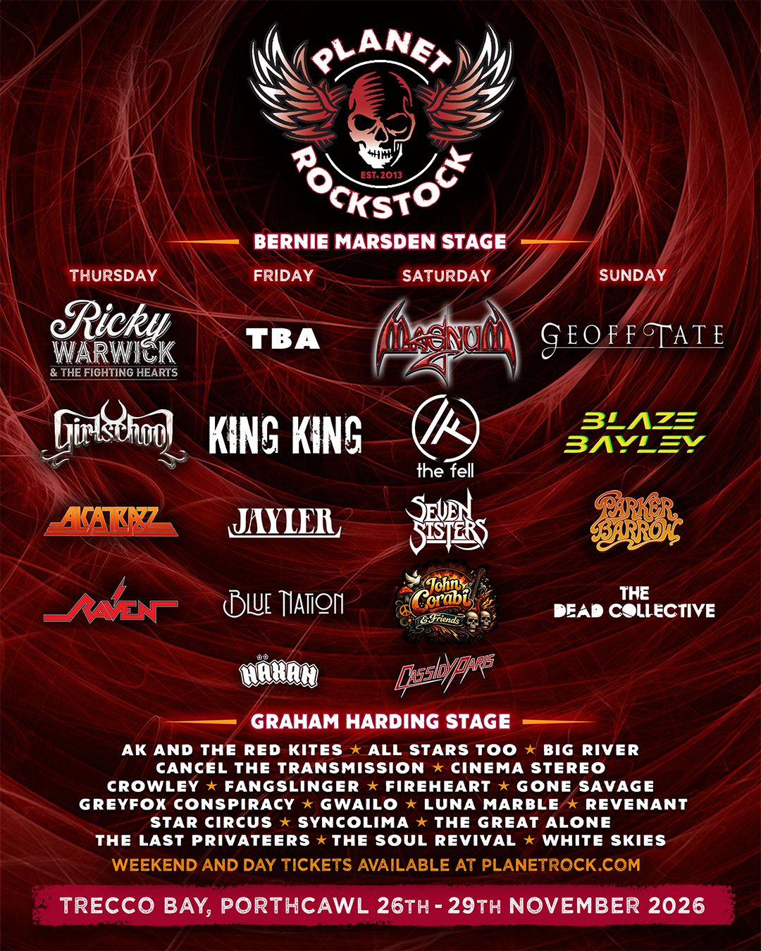 Planet Rockstock 2026 day tickets poster
